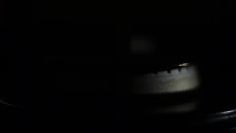 Kitchen burner turning on Stock Footage 100031633
