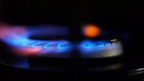 Kitchen burner turning on Stock Footage 100031731