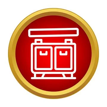 Kitchen cabinet icon design showing furniture storage Illustrazione stock