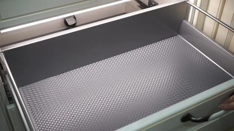 Kitchen cabinet with light. Video stock 229844884