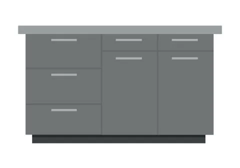 Kitchen cabinet vector icon flat isolated illustration Stock Illustration
