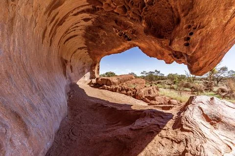 Kitchen Cave at Uluru 스톡 사진
