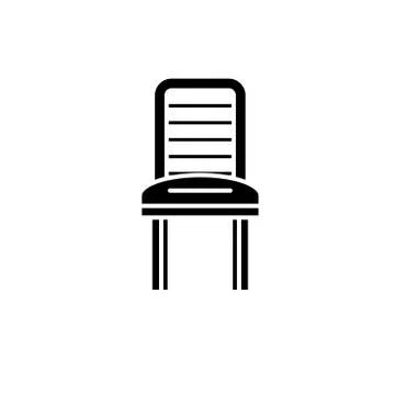 Kitchen chair black icon, vector sign on isolated background. Kitchen chair Illustrazione stock