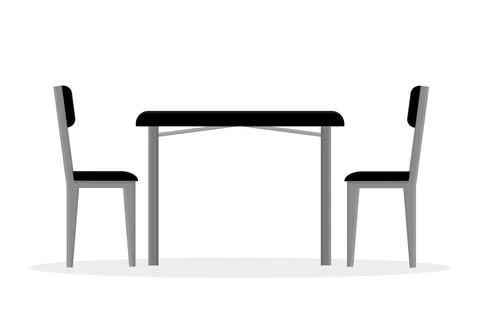 Kitchen chairs and table for dinner vector illustration イラスト素材