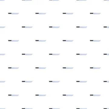 Kitchen chef knife flat design seamless pattern Stockillustratie