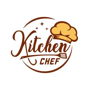 Kitchen chef logo design template Stock Illustration