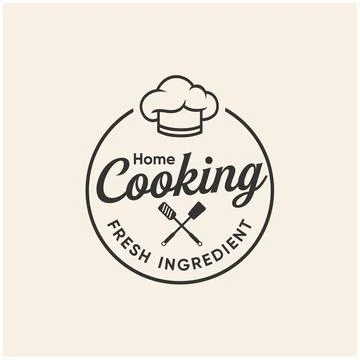 Kitchen chef logo design vector template inspiration Stock Illustration
