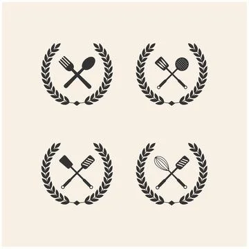 Kitchen chef logo design vector template inspiration Stock Illustration