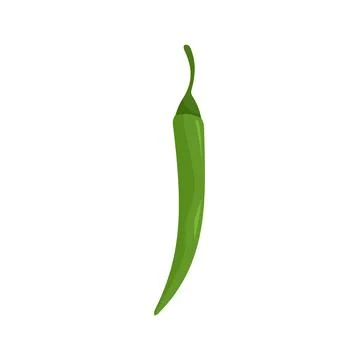 Kitchen chili pepper icon flat isolated vector Stock Illustration