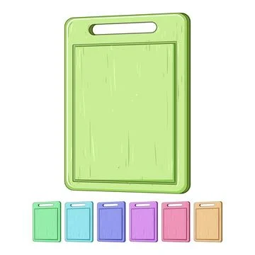 Kitchen chopping board cartoon vector graphic Stock Illustration