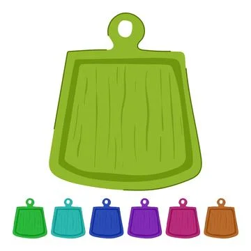 Kitchen chopping board vector cartoon graphic Stock Illustration