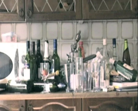 Kitchen clean up bottles Stock Footage 854125