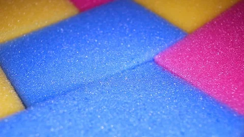 Kitchen cleaning sponge closeup texture pattern. Seamless looping video footage Stock Footage 102590326