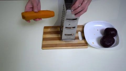 Kitchen. Close-up. A young woman is preparing food. Hands of the girl close-up Video stock 94454853