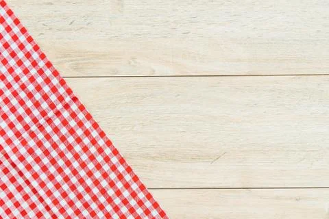 Kitchen cloth on wood table Stock Photos