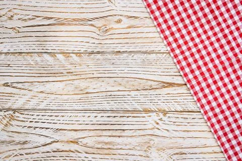 Kitchen cloth on wood table Stock Photos