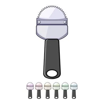 Kitchen coconut scraper tool cartoon vector graphic Stock Illustration