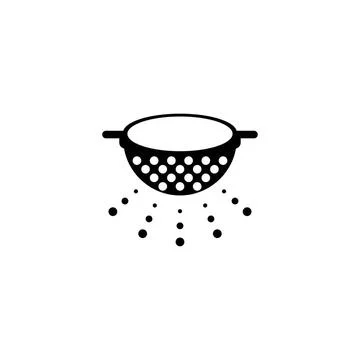Kitchen Colander, Pasta Strainer Flat Vector Icon Kitchen Colander, Pasta ... Stock Photos