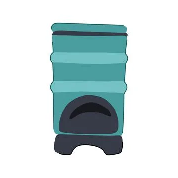 Kitchen compost bin cartoon vector illustration Stock Illustration