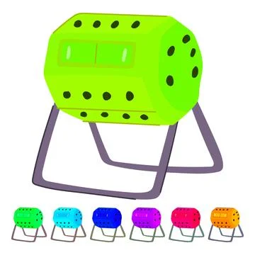 Kitchen compost bin vector cartoon graphic Stock Illustration