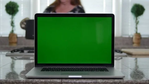 Kitchen Computer Green Screen Cooking 스톡 동영상 79357491