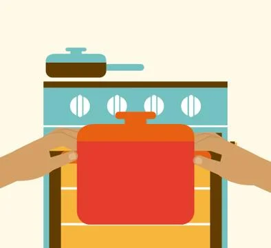 Kitchen concept design, vector illustration eps10 graphic Stock Illustration