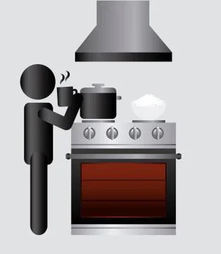 Kitchen concept design, vector illustration eps10 graphic 库存插图