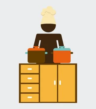 Kitchen concept design, vector illustration eps10 graphic Stock Illustration