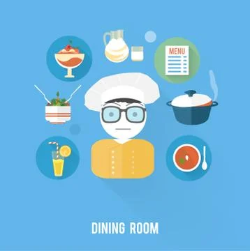 Kitchen concept with item icons Stock Illustration
