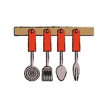 Kitchen cook utensil Stock Illustration