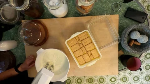 Kitchen Cookie Cake Cutting Board Meal Preperation Healthy Lifestyle Eating Food Stock Footage 324878883