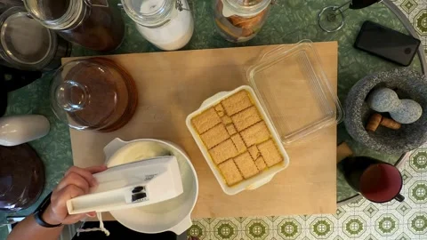 Kitchen Cookie Cake Cutting Board Meal Preperation Healthy Lifestyle Eating Food Stock Footage 324879070