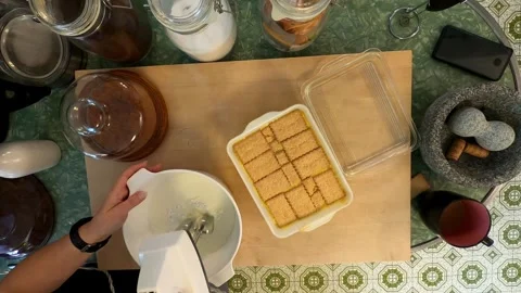 Kitchen Cookie Cake Cutting Board Meal Preperation Healthy Lifestyle Eating Food Stock Footage 324879105