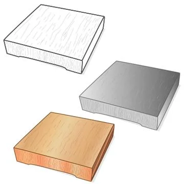 Kitchen cooking board isolated on a white Stock Illustration