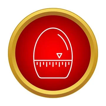 Kitchen cooking egg timer countdown icon concept Stock Illustration