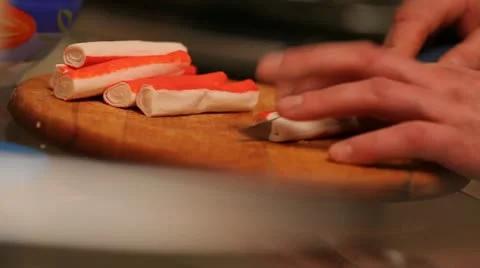 Kitchen. Cooking a rolls. Stock Footage 22240679