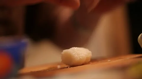 Kitchen. Cooking a rolls. Video stock 22240800