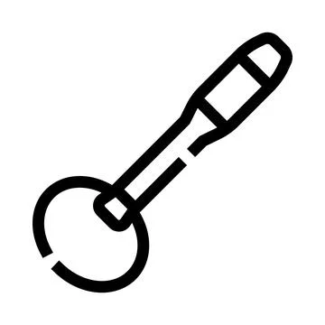 Kitchen cooking tool serving scoop outline icon Stock Illustration