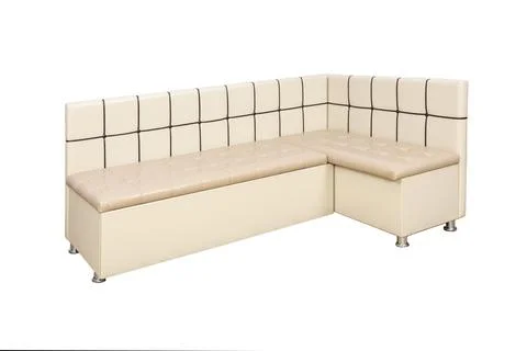 Kitchen corner sofa isolated on a white background. Cushioned furniture. Foto stock
