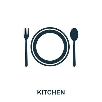 Kitchen creative icon. Simple element illustration. Kitchen concept symbol Stock Illustration