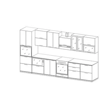 Kitchen cupboards Иллюстрация