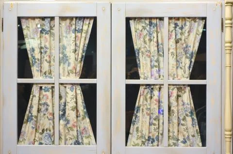 Kitchen curtains Stockfoto's
