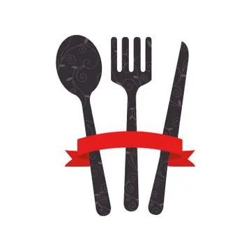 Kitchen cutlery tools pattern イラスト素材