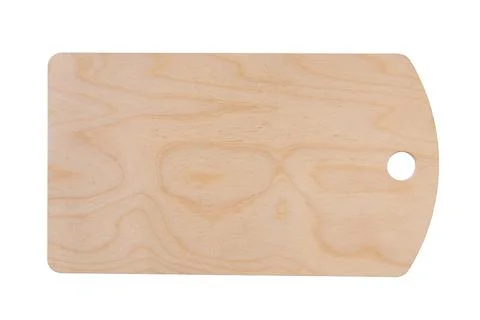 Kitchen cutting board isolated on white. Stock Photos