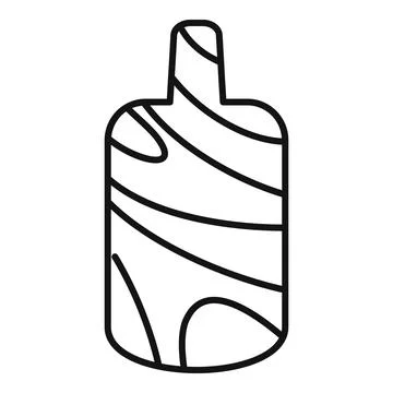 Kitchen cutting board with modern design featuring rounded corners and handle Stock Illustration