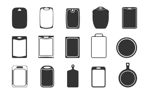 Kitchen cutting boards svg, Kitchen cutting boards silhouette Stock Illustration