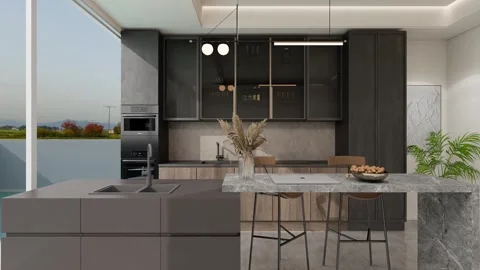Kitchen design Stock Footage 279680983