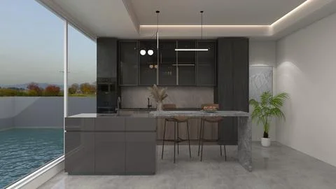 Kitchen design Stock Illustration