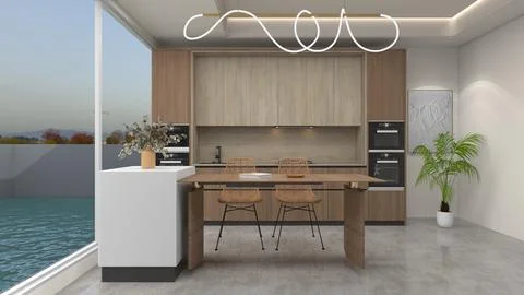 Kitchen design Stock Illustration