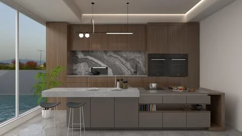 Kitchen design Stock Illustration